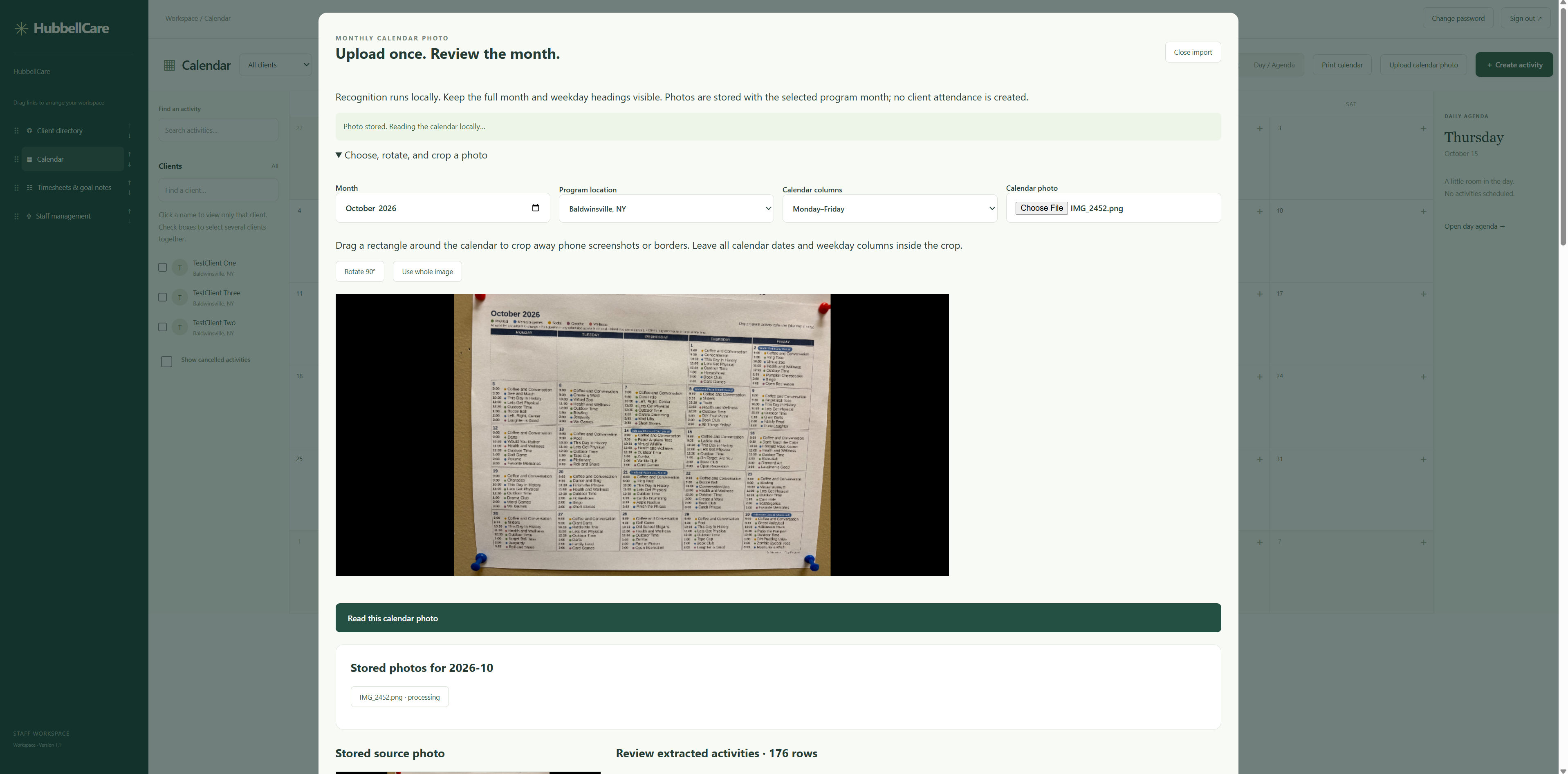 HubbellCare staff workspace screenshot 6